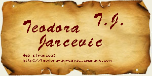 Teodora Jarčević vizit kartica